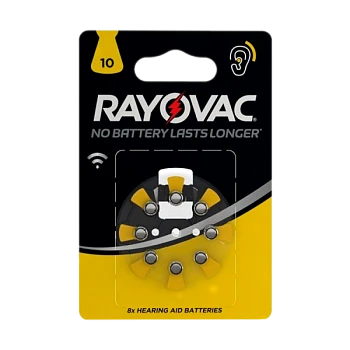 Батарейка Rayovac ACOUSTIC ZA10 BL8 Zinc Air 1.45V 0%Hg (8/80/800)