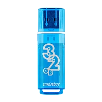 Флеш-накопитель Smartbuy Glossy 32GB USB2.0 пластик синий