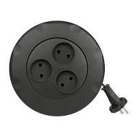 Удлинитель Smartbuy 3р.Б/З 10A 3.0м ПВС 2x1мм² круглый черный (1/40)