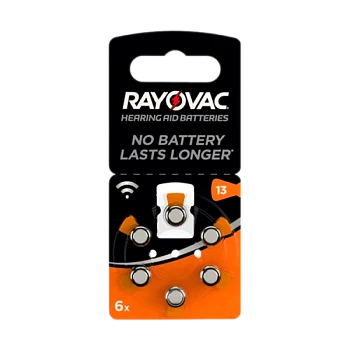 Батарейка Rayovac ACOUSTIC ZA13 BL6 Zinc Air 1.45V 0%Hg (6/60/600)