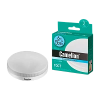 Лампа светодиодная Camelion GX53 6W 4500К 170-265V таблетка матовая (1/5/100)