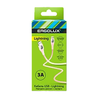 Кабель Ergolux ELX-CDC03-C14 USB (m)-Lightning (m) 1.2м 3.0A силикон розовый в коробке (1/10/240)