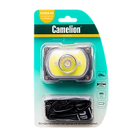 Фонарь налобный Camelion LED53407 5W XPE+COB от аккумулятора Type-C 4 режима черный (1/12/96)