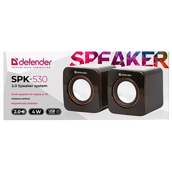 Колонки 2.0 Defender SPK-530 4W USB черный (1/20)
