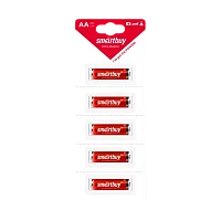Батарейка Smartbuy LR6 AA BL5 Alkaline 1.5V отрывные (5/60/600)