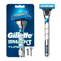 Бритва Gillette "MACH3 TURBO" 3 лезвия 1 кассета без подставки ENG (1/6)