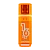 Флеш-накопитель Smartbuy Glossy 16GB USB2.0 пластик оранжевый