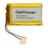 Аккумулятор Li-Pol GoPower LP803048 PK1 3.7V 1200mAh с/з (1/10)