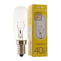 Лампа накаливания Старт E14 40W 230V OVEN для духовок прозрачная (1/10/1000)