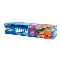Пакет для заморозки Paterra 27см x 18см ПВД 40мкм со слайдером 15шт. (1/24)