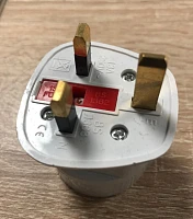 Сетевой переходник Без бренда "Три ноги" 1р.Б/З китайская вилка белый