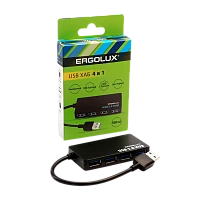USB-Хаб Ergolux ELX-SLP01-C02 4USB USB (m) USB3.0 0.2м черный (1/10/360)