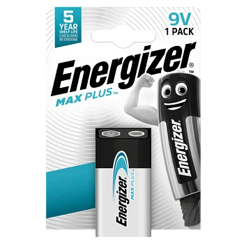 Батарейка Energizer MAX Plus Крона 6LR61 BL1 Alkaline 9V (1/12/6480)