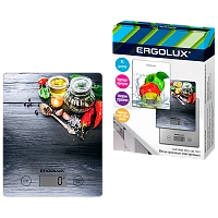 Весы кухонные Ergolux ELX-SK02-C02 электронные 5кг ассорти (1/20)