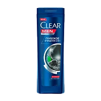 Шампунь Clear Глубокое очищение Men 400мл 2 в 1 (1/12)