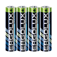 Батарейка Ergolux LR03 AAA Shrink 4 Alkaline 1.5V (4/60/1200)