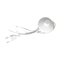 Кабель питания Прогресс для бра 1.7м 10A 2x0.5мм² напольный с кнопкой белый (1/200)