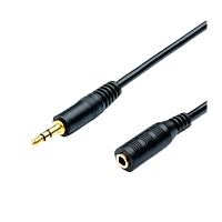Кабель AUX Atcom Jack 3.5mm (m)-Jack 3.5mm (f) 3м силикон черный (1/10/200) 