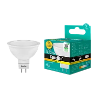 Лампа светодиодная Camelion MR16 GU5.3 5W 3000К 170-265V софит матовая (1/5/100)