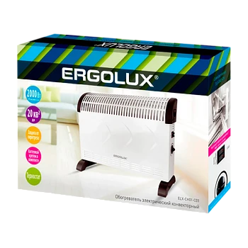 Обогреватель конвекционный ERGOLUX ELX-СH01-C01  220-240V 750/125W белый