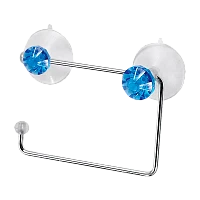 Держатель для туалетной бумаги Рыжий кот W2022E присоска синий (1/20)