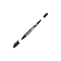 Маркер перманентный Luxor TWIN MARKER 150 1.0/0.7 мм двухсторонний черный (1/12/144/1152)