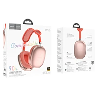 Наушники полноразмерные HOCO W55 bluetooth 5.4 с микр. розовый (1/40) 