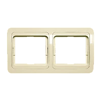 Рамка Smartbuy 2-местная горизонтальная бежевая "Марс"