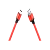 Кабель HOCO X14 USB (m)-Type-C (m) 1.0м 2.0A нейлон красный черный (1/33/330)