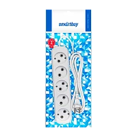 Удлинитель Smartbuy 5р.Б/З 10A 2.0м ПВС 2x1мм² белый