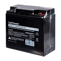 Аккумулятор свинцово-кислотный GoPower LA-12170 12V 17Ah клеммы под болт M5 (1/2)