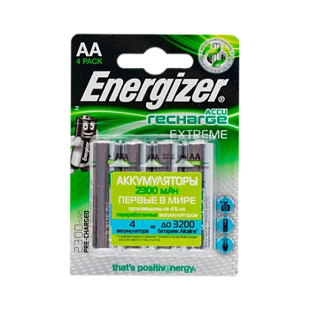 Аккумулятор предзаряженный RTU Energizer HR6 AA BL4 NI-MH 2300mAh