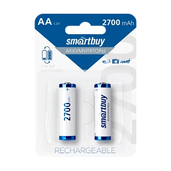 Аккумулятор бытовой Smartbuy HR6 AA BL2 NI-MH 2700mAh (2/24/240)