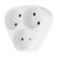 Сетевой переходник Старт 3р.Б/З белый (1/30/60)