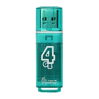 Флеш-накопитель Smartbuy Glossy 4GB USB2.0 пластик зеленый