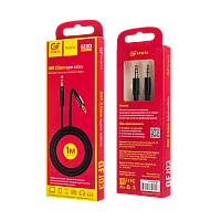 Кабель AUX GFPower J03 Jack 3.5mm (m)-Jack 3.5mm (m) 1м нейлон черный (1/200/800) 