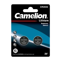 Батарейка Camelion CR2032 BL2 Lithium 3V (2/24/576)