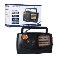 Радиоприемник MRM-Power MR-308AC пластик Jack3.5 черный (1/40)