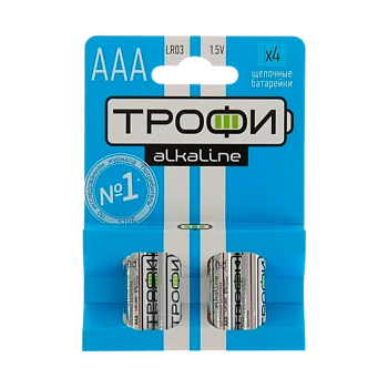 Батарейка Трофи LR03 AAA BL4 Alkaline 1.5V (4/40/960/30720)