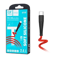 Кабель GFPower 19T USB (m)-Type-C (m) 1м 2.4A силикон красный (1/120/480)