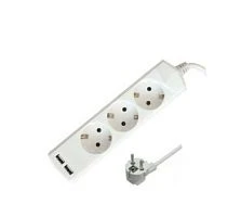 Удлинитель Прогресс Standard 3р.С/З 16A 3.0м 3x1мм² USB белый (1/40)