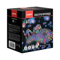 Гирлянда Старт НГ 60LED 6 м 8 режимов от батареек мульти