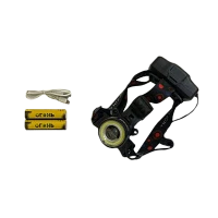 Фонарь налобный Без бренда HT-560 (Т105-Т6) COB от прикуривателя и от сети черный