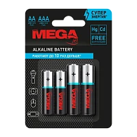 Батарейка Promega LR6 AA + LR03 AAA BL4 (2+2) Alkaline 1.5V (4/48/960/28800)