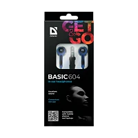 Наушники внутриканальные Defender 604 Basic черный голубой (1/50)