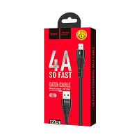 Кабель HOCO U53 USB (m)-microUSB (m) 1.2м 4.0A нейлон черный (1/22/220)