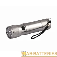 Фонарь универсальный Облик 1049 3W 8LED от батареек лазерная указка серебряный