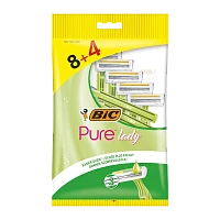 Бритва одноразовая BIC "Pure 3 Lady" 3 лезвия 8+4шт. (1/20)
