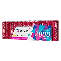 Аккумулятор бытовой Космос HR6 AA Shrink 12 NI-MH 2800mAh (12/60/600)