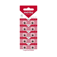 Батарейка Smartbuy G1/LR621/LR60/364A/164 BL10 Alkaline 1.5V (10/100/2000)